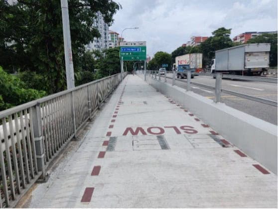 Cycling path along Choa Chu Kang West Flyover