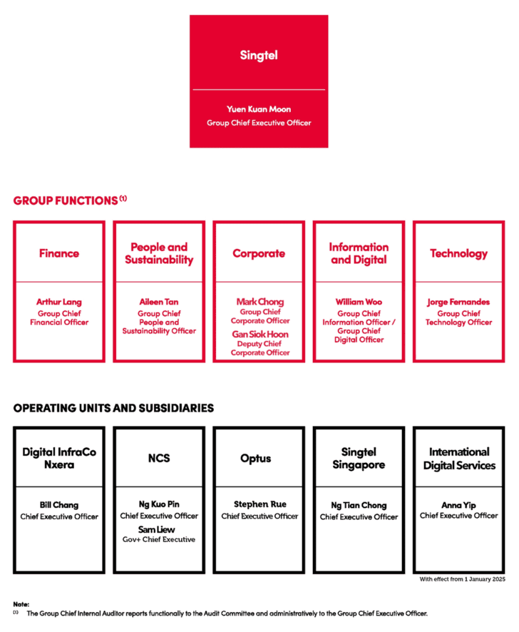 Singtel Organisation Chart