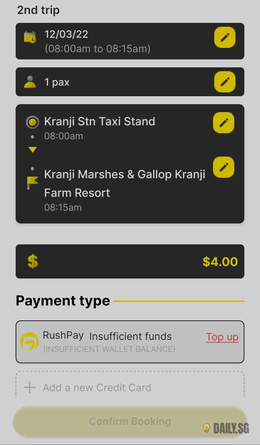 RushTrail - Step 14b Confirm Booking