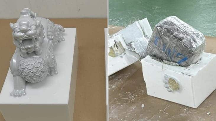 ‘Ice’ Worth $500k Seized in Lion Figurines; Foreigner Arrested!