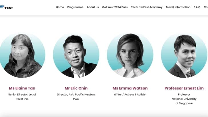 Harry Potter Star Emma Watson to Speak at SG TechLaw.Fest on 12 Sep!