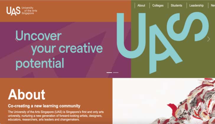 University of the Arts Singapore (UAS) Website
