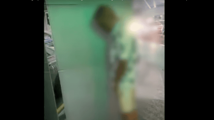 Caught Urinating in Public Again at CIQ Complex - Image via Youtube (NST Online)
