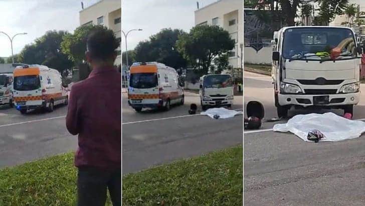 Tuas Tragedy 25yo Biker Dies, Lorry Driver Arrested for Carelessness