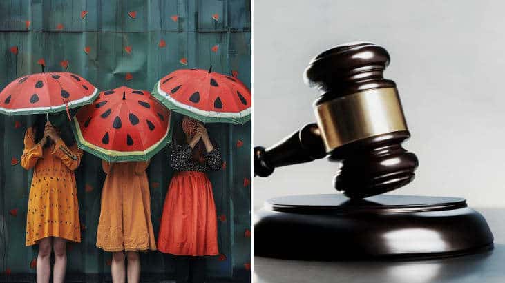 Watermelon Umbrellas Stir Public Order Drama